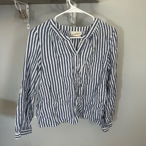 Stripe Puff Sleeve Top